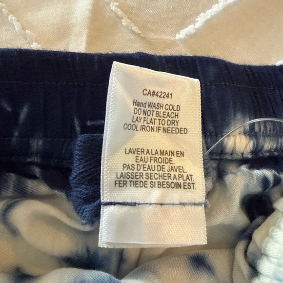 Young Fabulous & Broke High Waist Tie-Dye Shorts - Navy and White - Picture 5 of 12